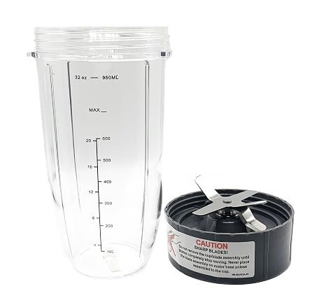 32 oz Cup and Extractor Blade Fit 600W 900W NB-101B NB-101S NB-201 for NutriBullet