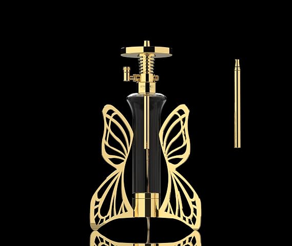 BUTTERFLY GOLD | PREMIUM QUALITY | Full Set | Led Light for Glass Bottle Changeable Colors & Remote Control |Special Ice Bag Holder