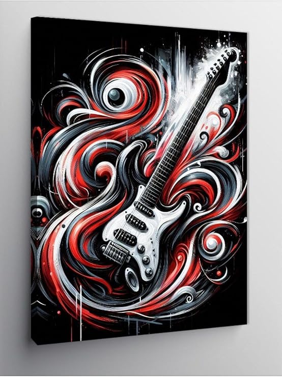Tablo Mega Kanvas Tablo Füzyon Gitar 70 X 100 Cnvsdkey-126776-70-100