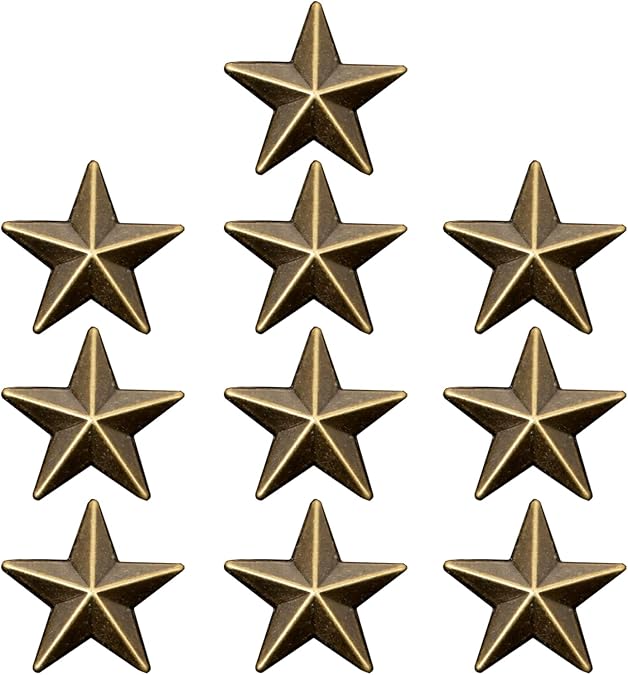 Fashion Men Retro Star Brooch Pins Collar Suit Stick Breastpin Pin Brooch Gift Icon Badge Lapel Pin For Coat Caps, Antique Bronze Plated
