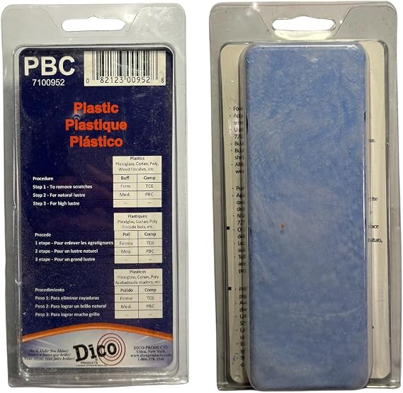 Dico Plastic Buffing Compound, Blue, Brick
