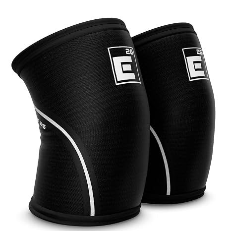 Element 26 Knee Sleeves for Weight Lifting with Gym Bag (S, Black)