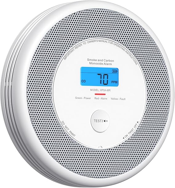 X-Sense Wi-Fi Smoke and Carbon Monoxide Alarm with Voice Alerts, XP0A-MR