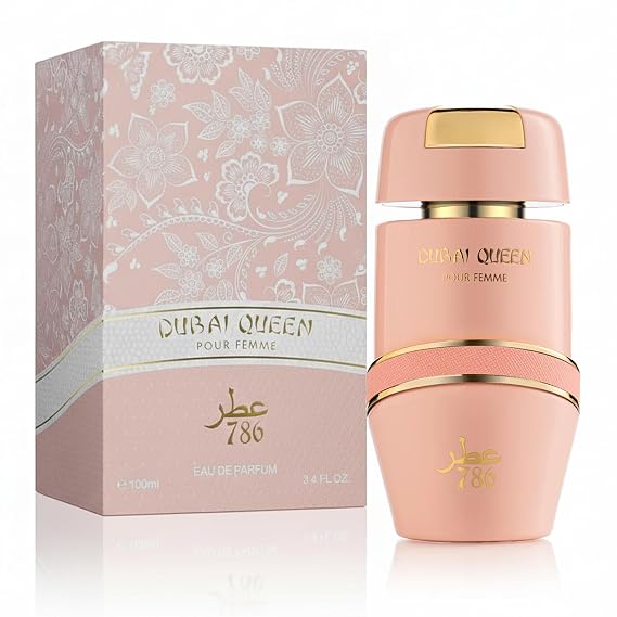 Jo Milano Dubai Queen Eau De Parfum Spray | 3.4 oz (100ml) | Sweet, Vanilla, Powdery, Fruity, Musk, Floral Scent | Long Lasting Fragrance for Women