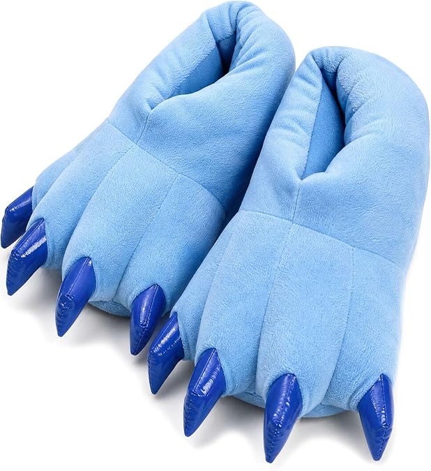 acdiac Unisex Soft Monster Claw Slippers Fun Dino Slippers Animal Paw Shoes For Men Women Boy Girl With Home Halloween Party Cosply Costume Footwear
