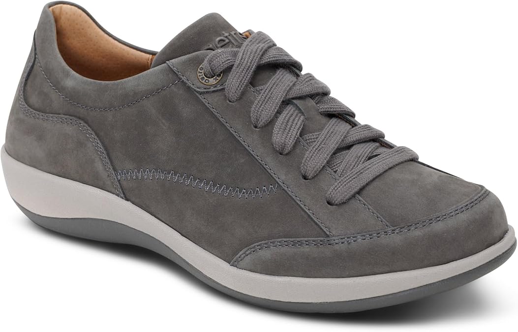 Aetrex Womens Dahlia Lace-Up Oxford Orthopedic Leather Womens Shoes with Arch Support, Cushioned Footbed & Removable Insole The Womens Fashion Sneakers are Comfortable & Supportive Footwear.