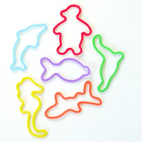 Silly Bandz Sea Creatures - 48 Pack - Fun Sea Creature Wrist Bands for Kids, Dolphin, Penguin, Shark, Seahorse