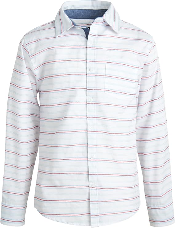 Ben Sherman Boys Button Down Shirt - Casual Woven Long Sleeve Boys Dress Shirts - Collared Shirt for School Vacation Holidays