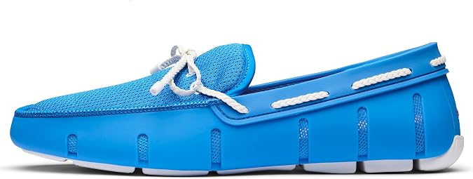 SWIMS Braided Lace Loafer for Men, Breathable Slip On Water Friendly Driving Shoe, Lightweight Mesh Upper, Drainage Sole