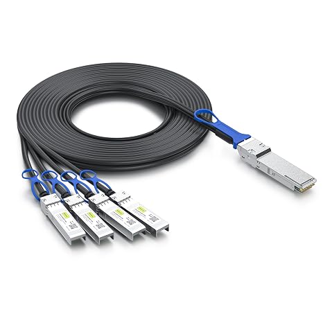 10Gtek for Arista CAB-Q-4S-100G-2M, 100G QSFP to 4X SFP DAC Cable, 2m/6.6ft