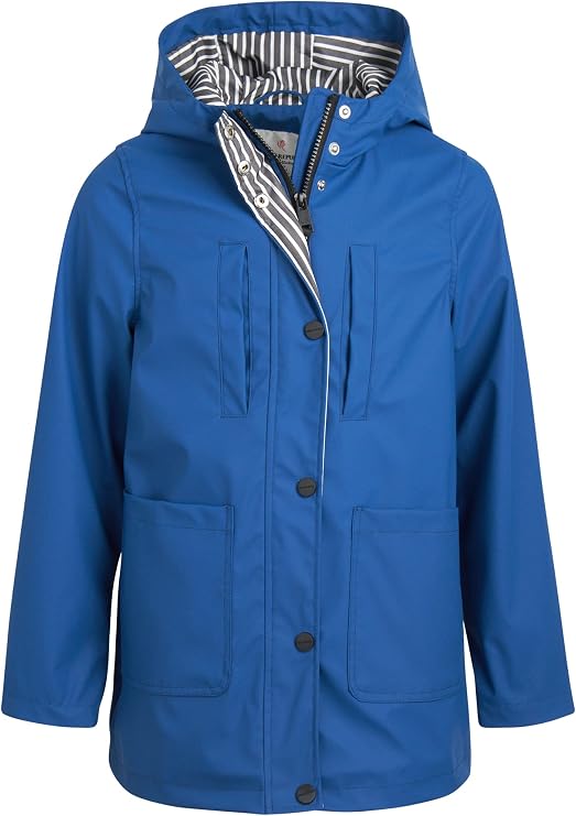 URBAN REPUBLIC Girls Rain Jacket - Wind & Water Resistant Slicker Shell Lightweight Rain Coats for Girls with Pockets