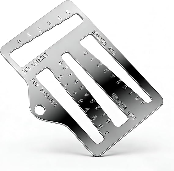 Universal Key Gauge Tool for Kwikset, Weiser, Weslock Locks