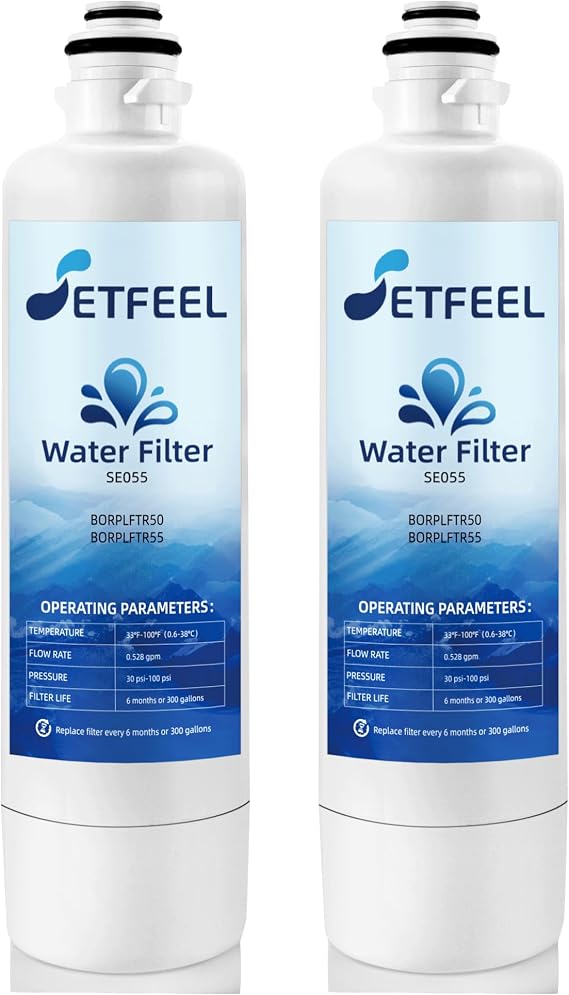 BORPLFTR55 Refrigerator Water Filter Replacement for Bosch Ultra-Clarity Pro 11032531 BORPLFTR50, Replace Thermador B36CT80SNS RA450022 WFS200MF B36CD50SNS B36CT80SNS, UltraClarity Pro Filter 2 Pack