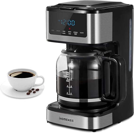 Ihomekee Coffee Maker, Programmable Drip Coffee Machine 12 Cup