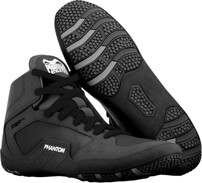 Phantom Athletics Tactic Wrestling Shoes – Martial Arts Shoes for Wrestling, Wrestling and MMA – Children and Adults - Black - 34