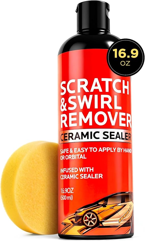 500ml Car Scratch Remover for Vehicles: Automotive Swirls Rrepair Eraser Restorer & Polishing with Buffer Pad