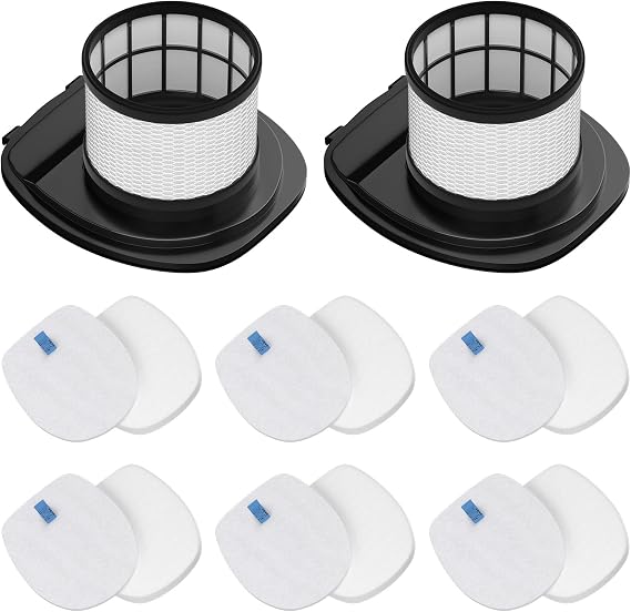 IX141 Filters Fit for Shark IX141 IX140 IZ140 IX142 IZ140C IZ142 UZ145 IZ141C IX141H WZ140 IX141AMZ Vacuum, Replace Part 616FJ140 & 617FJ140, 2 Pack HEPA Filter 6 Pack Foam & Felt Filter Kit