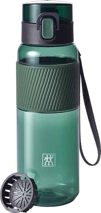 ZWILLING İçecek şişesi, BPA içermez, fitness, boş zaman ve ofis için su şişesi, tritan, koyu yeşil, 680 ml