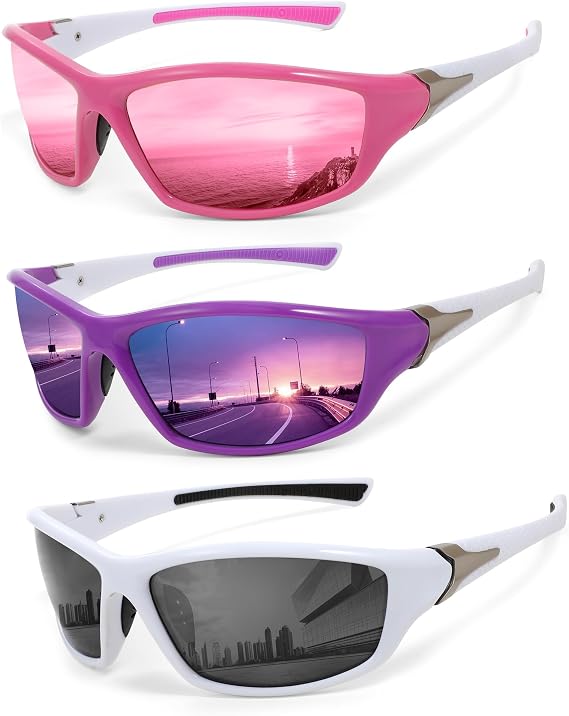 Hifot Sports Polarized Sunglasses Men, Sun Glasses for Cycling Driving Fishing, Women's Sunglasses Running Baseball Golf