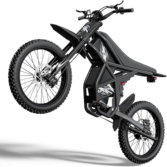 Riding'times GT73 PRO /GT54 PRO Electric Dirt Bike for Adults Teens, 3000W 60V 50MPH / 2400W 48V 37MPH Ebike with Motorcycle Tire, Dual Hydraulic Brakes Mountain Off-Road Dirtbike for Ages 13+