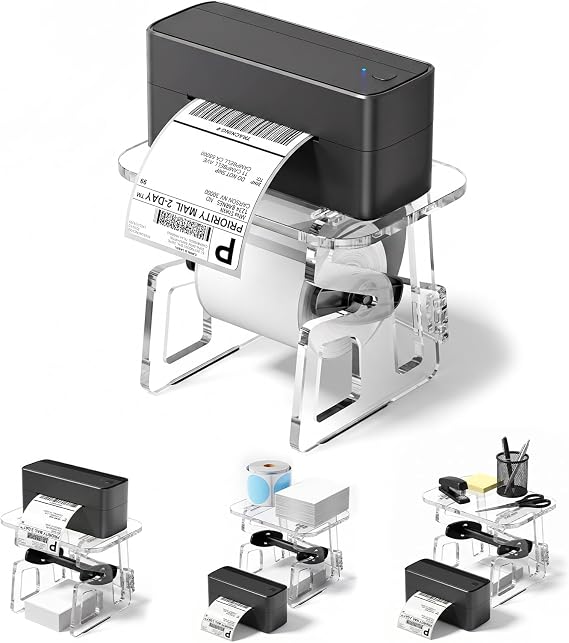 Phomemo Bluetooth Thermal Shipping Label Printer with Holder & 500pcs Label