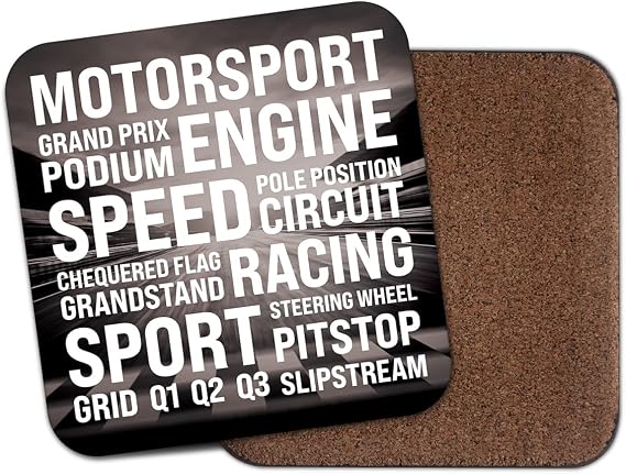 Square Single Coaster - Motorsport Racing Sport Driving Car Men Boys Cars Words Mancave Thoughts Gift #77290