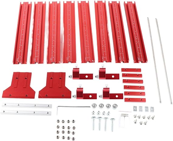 Parallel Rail Guide System, Woodworking Track Saw Guide Rail Joining Set, Aluminum Alloy Circular Saw Track Set Fixed Guide Rail Set