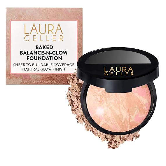 LAURA GELLER Baked Balance-n-Glow Illuminating Powder Foundation Porcelain