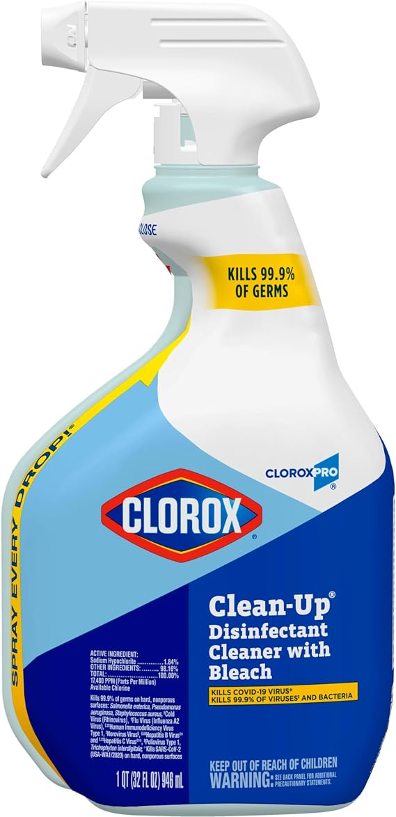 CloroxPro Clean-Up Disinfectant Spray Cleaner with Bleach, 32 oz.