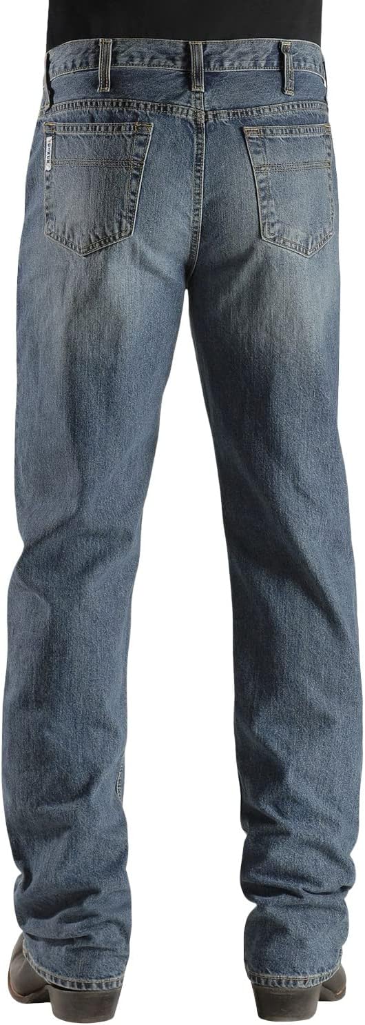 Cinch Mens Jeans White Label Relaxed Fit Medium Stonewash Light Stone 30W x 32L