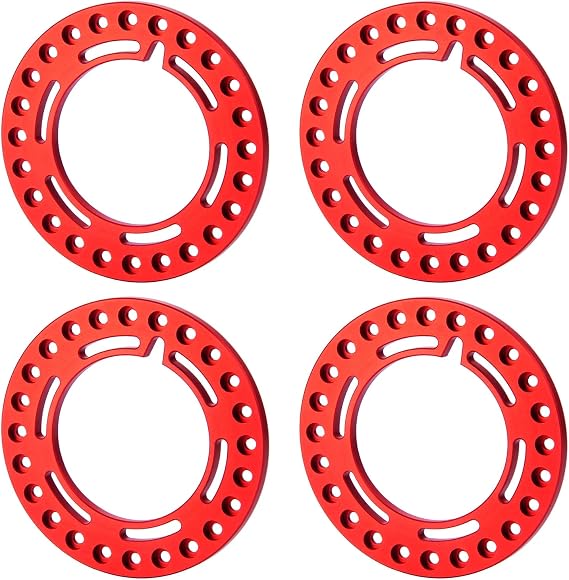4PCS 1.9" Beadlock Rings Replacement for 1/10 Axial SCX10 90046 TRX4 | Aluminum Alloy Wheel Rings, RC Crawler Car Upgrade Part