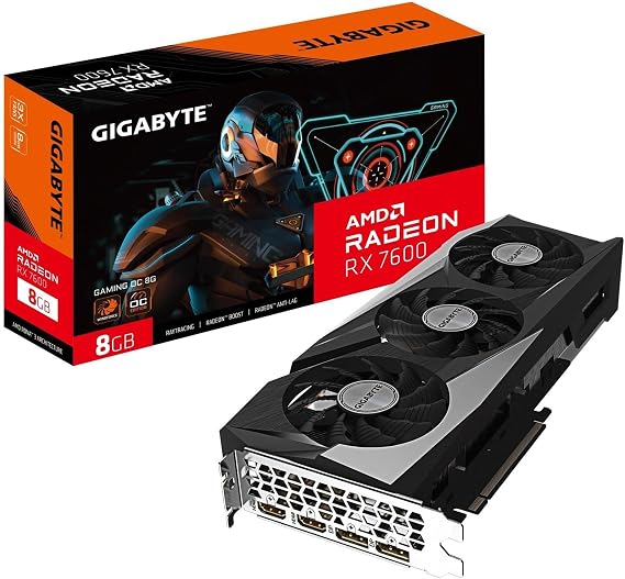 Gigabyte VGA GBT RX 7600 8GB Gaming OC Graphics Card