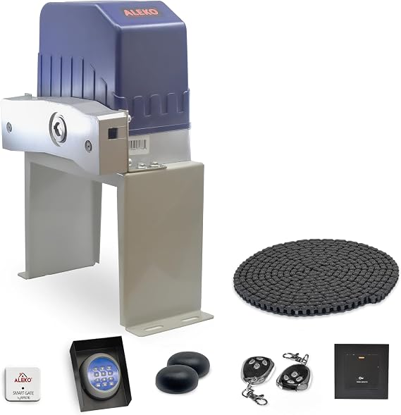 ALEKO Smart Sliding Gate Opener Accessory Kit |AC1400 AC | iOS and Android Compatibility | Smart Home Integration | 20 Virtual Keys| 256-bit Authenticated End-to-End Encryption | Obstacle Adjusting