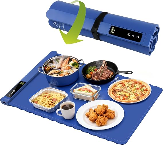 Food Warming Mat, Blue, 30x18 inch