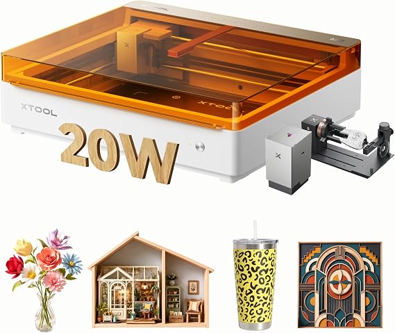 xTool M2 Color Craft Laser Engraver and Cutter, 20W Diode Deluxe Bundle