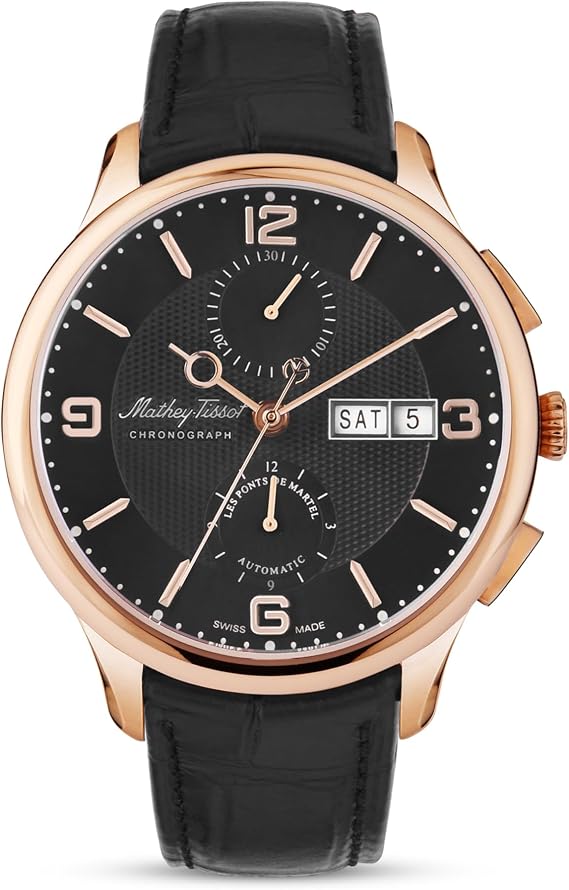 Mathey-Tissot ブルーダイヤルウォッチ 男性用 H1886CHATPN, ブルー, クロノグラフ。