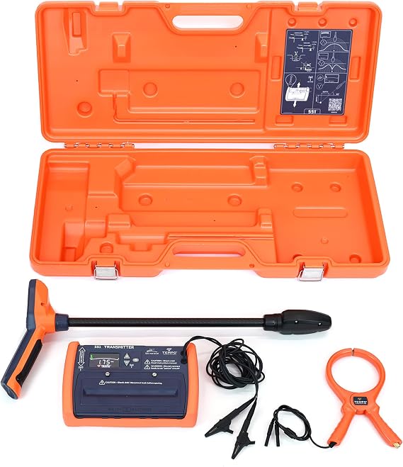 TEMPO 551 Advanced Underground Utility Locator, IP54-rated Underground Wire Locator, Buried Wire Locator, Dual-Frequency Underground Wire Tracer