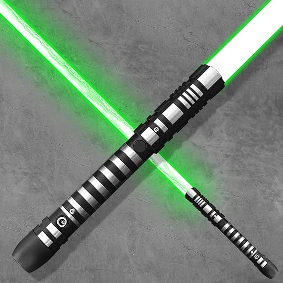 Dueling Lightsaber, 4 Sound Modes, Swing, Blaster, FOC Light Saber for Adults Kids, Xmas Birthday Party Favors Cosplay(99cm-Green)