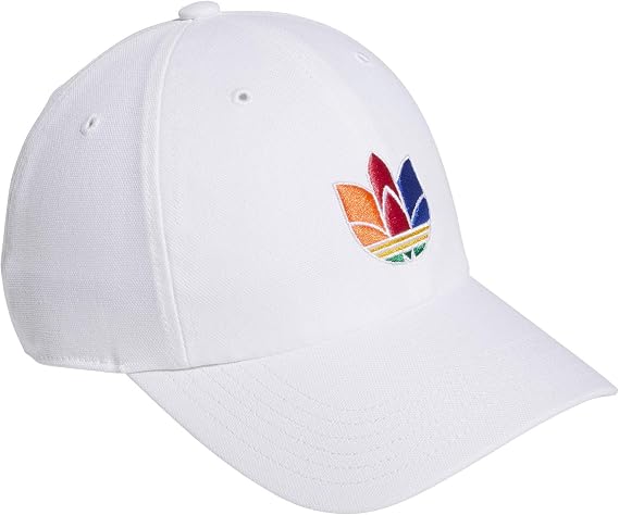 adidas Originals Mens 3D Trefoil Strapback Relaxed Fit Adjustable Cap, White, One Size