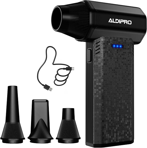 110000 RPM Brushless Compressed Air Duster for Deep PC Keyboard Cleaning