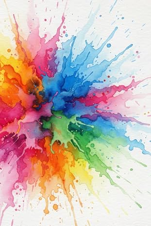 Modern Abstract Notebook: Watercolor Splash Design