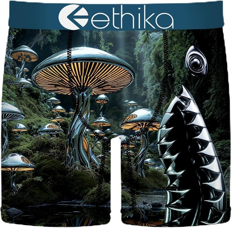 Ethika Men's Mid Boxer Brief, Grit & Glory