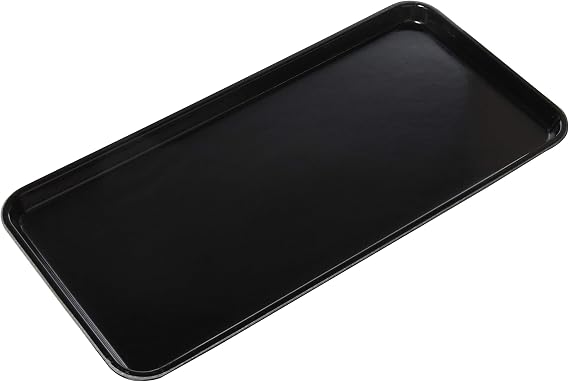 Cambro 918MT110 9" x 18" Black Fiberglass Market Tray