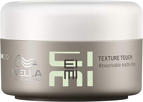 Wella Professionals EIMI Texture Touch Reworkable Matte Hair Styling Clay with Light, Flexible Hold, Hold Level 2, 75 ml