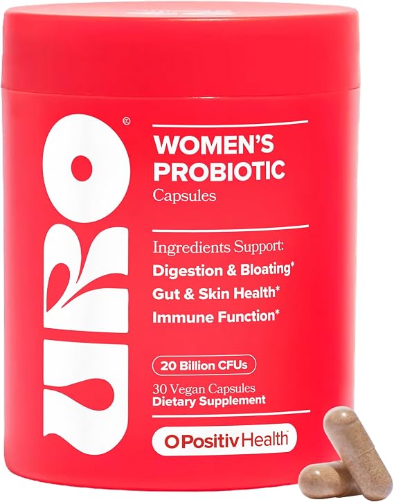 URO Womens Probiotic Vaginal, Gut & Skin 20B+ CFUs 30-Day Supply