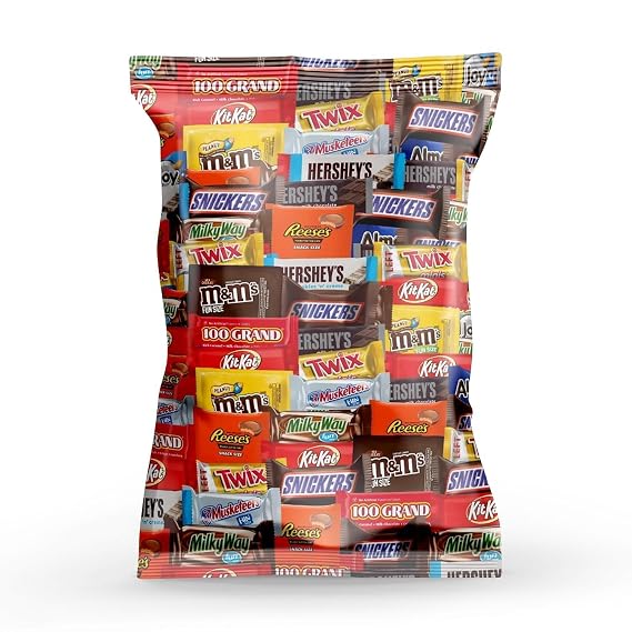 Assorted Variety Pack of Fun Size Chocolate Candy - Individually Wrapped Chocolate Mix (4 LB)
