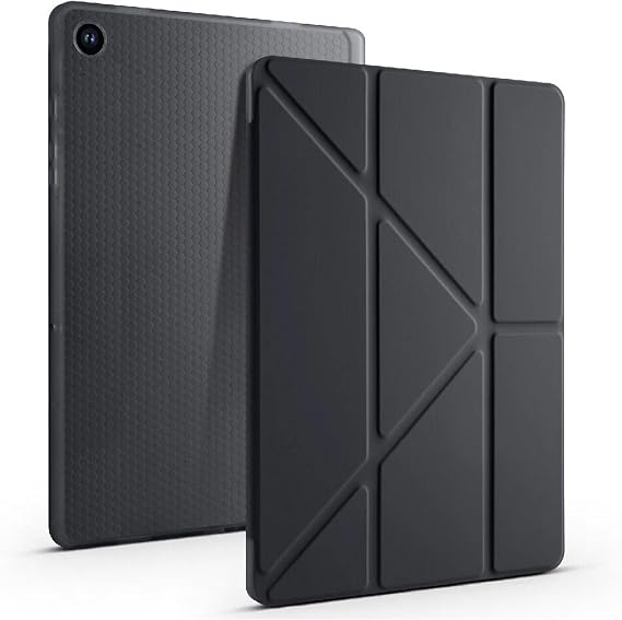 Babilden Samsung Galaxy Tab A9 Plus X210/Galaxy Tab A11+ ile Uyumlu Kalem Bölmeli Trifolding Cover Tablet Kılıf Katlanabilir Standlı Otomatik Uyku Modlu Darbe Emici İnce Tasarım Siyah