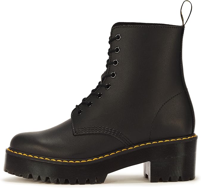 Dr. Martens Women's Sanguine 8 Eye Lace Up Heeled Combat Boot