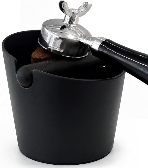 HiBREW Coffee Knock Box, 4.8 Inch Espresso Grounds Bin, Removable Bar