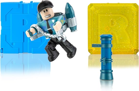 Roblox Action Collection - Prison Escape: Aerial Enforcer Figure Pack + 2 Mystery Figures Bundle Includes 3 Limited Virtual Items